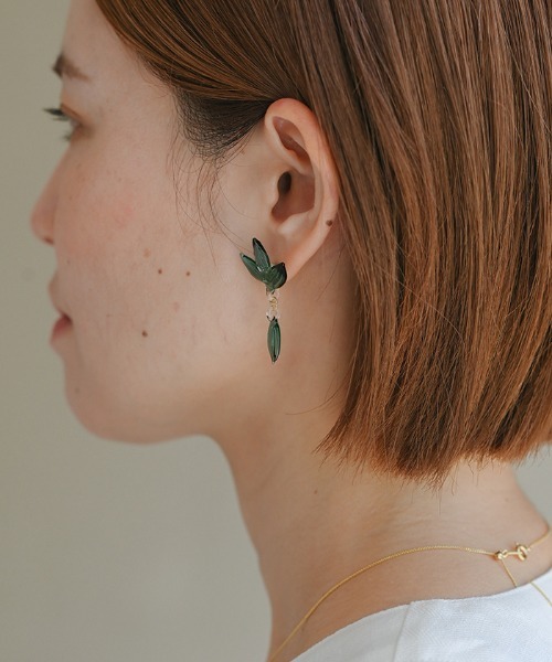 ピアス ピアス Yureha グリーン レディースの画像
