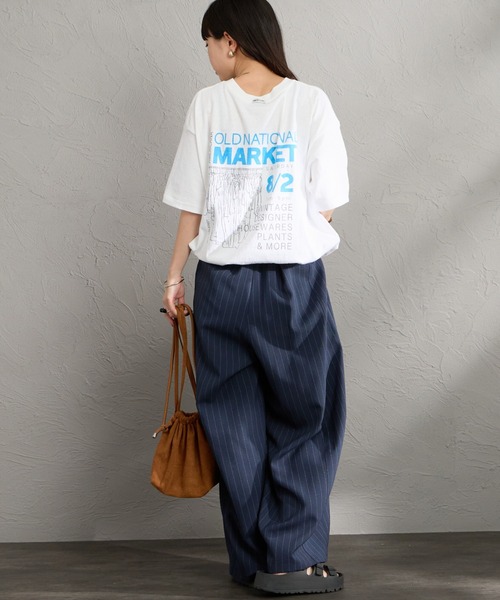 AMERICANA アメリカーナ バックロングTee ネイビー AMERICANA（アメリカーナ） tシャツ 「WEB限定」「Americana