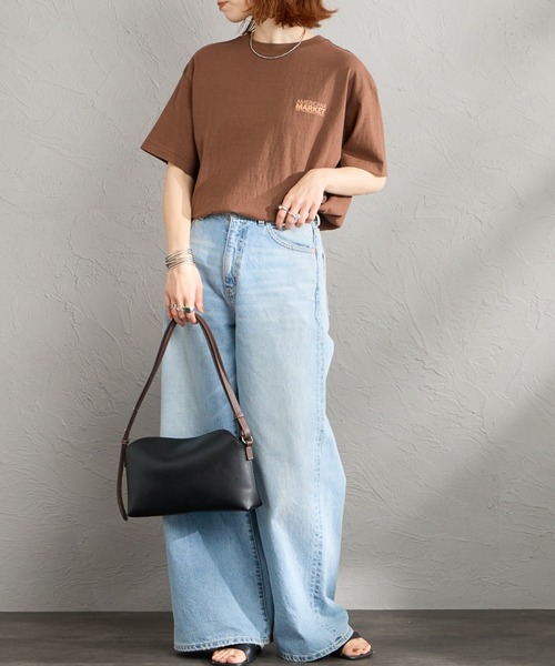 AMERICANA（アメリカーナ） tシャツ 半袖 MARKET バックプリントT