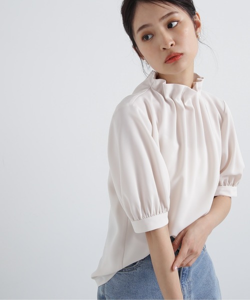 「N.(N. Natural Beauty Basic)」 半袖ブラウス MEDIUM グレー レディース_画像2