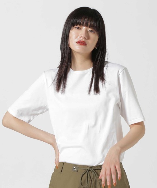「ATON」 半袖Tシャツ 1 ホワイト レディース_画像8