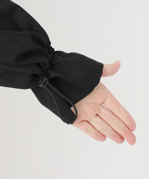 ブルゾン アウター 手洗い可 / 接触冷感 / シアーボイルZIP-UPクロップブルゾン レディースの画像