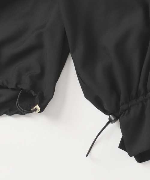 ブルゾン アウター 手洗い可 / 接触冷感 / シアーボイルZIP-UPクロップブルゾン レディースの画像