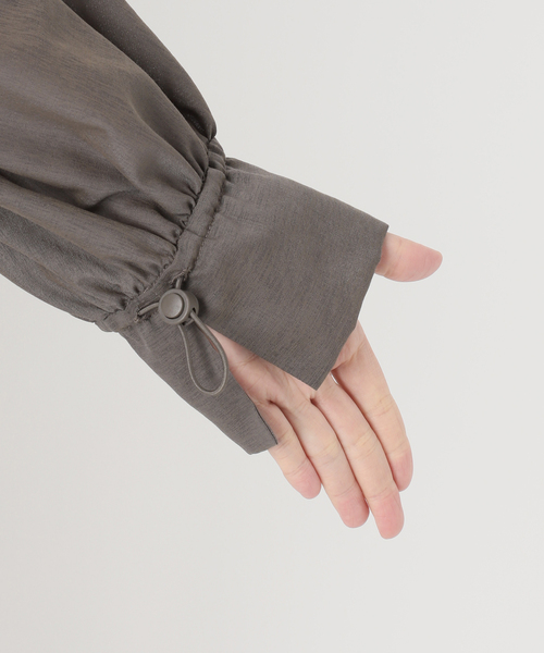 ブルゾン アウター 手洗い可 / 接触冷感 / シアーボイルZIP-UPクロップブルゾン レディースの画像