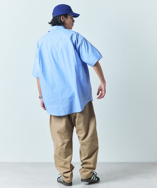 「FREAK'S STORE」 半袖シャツ LARGE チャコールグレー メンズ_画像4
