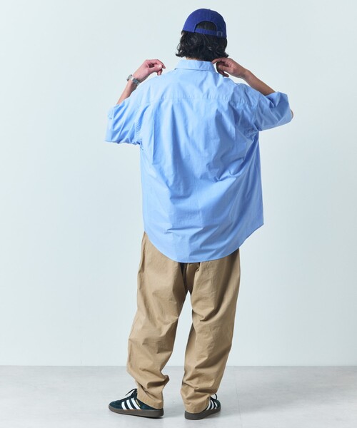 「FREAK'S STORE」 半袖シャツ LARGE チャコールグレー メンズ_画像5