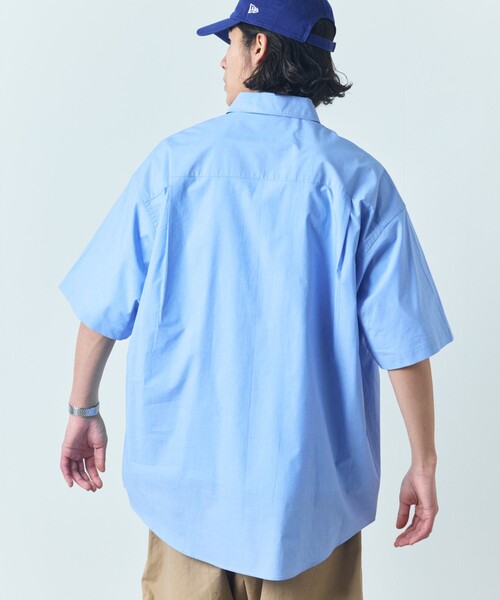 「FREAK'S STORE」 半袖シャツ LARGE チャコールグレー メンズ_画像9