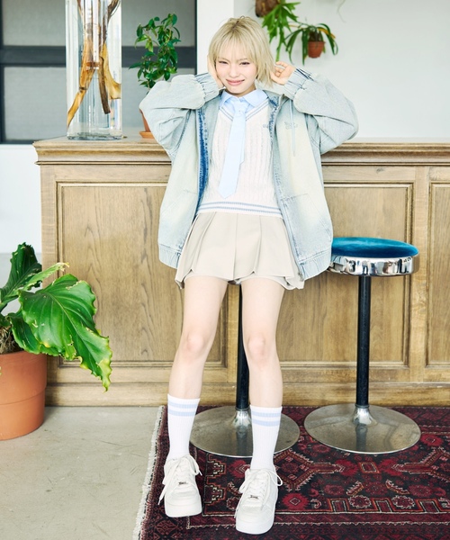 「LOVETOXIC」 「KIDS」スカート - ライトグレー キッズ_画像2