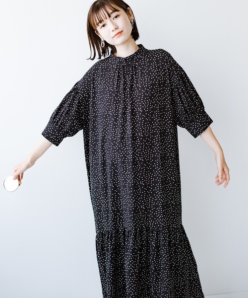 「haco!」 半袖ワンピース SMALL ブラック系その他 レディース_画像3