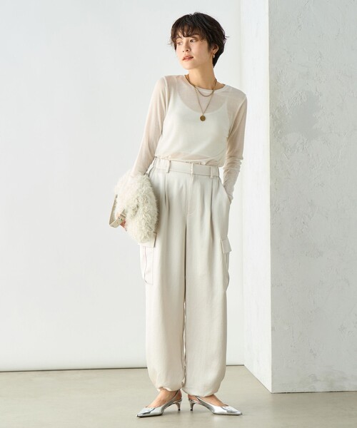 「NOLLEY'S Sophi」 長袖カットソー 38 オフホワイト レディース_画像2