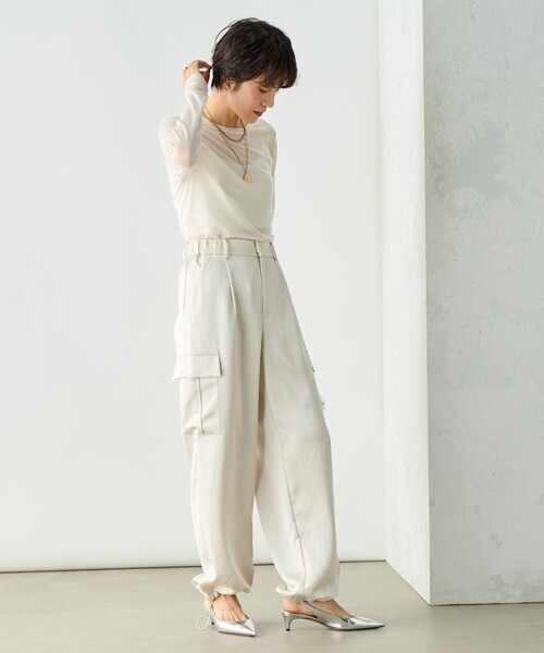 「NOLLEY'S Sophi」 長袖カットソー 38 オフホワイト レディース_画像3