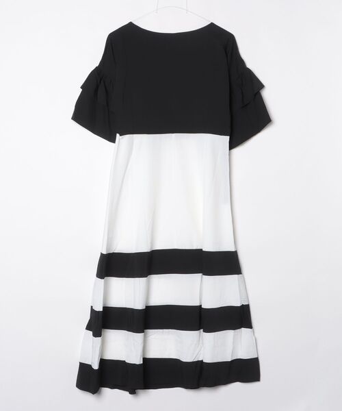 gossip!ロサンゼルス ワンピース 半袖 モノトーン配色アクセント袖