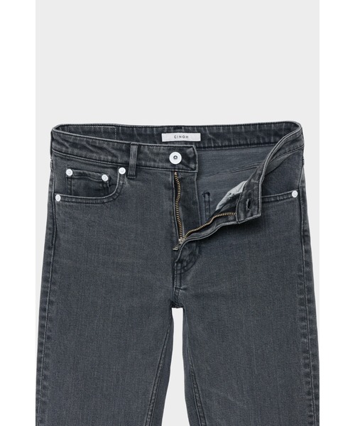 「CINOH」 スキニーデニムパンツ 24 ブラック レディース_画像10
