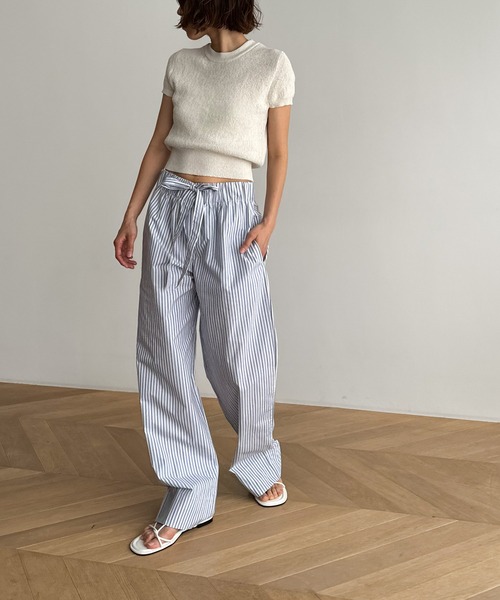 「CANAL JEAN」 「El mar」半袖ニット ONE SIZE ホワイト レディース_画像7