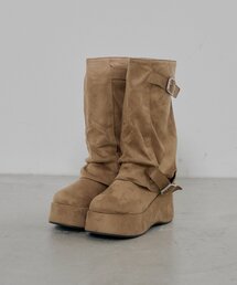 Chico（チコ） ショート ブーツ 厚底ベルトカバーブーツ レディース
