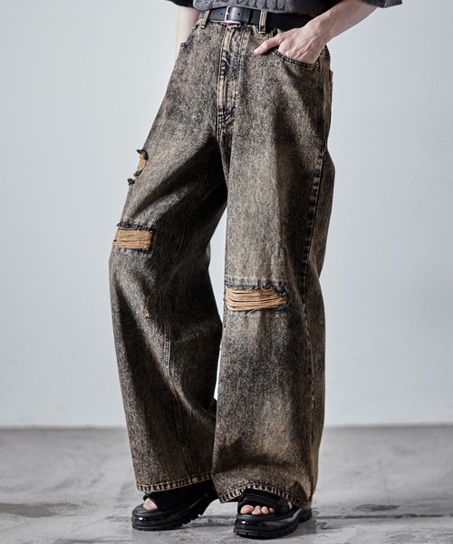 「CLEL」 デニムパンツ X-SMALL ネイビー メンズ_画像4