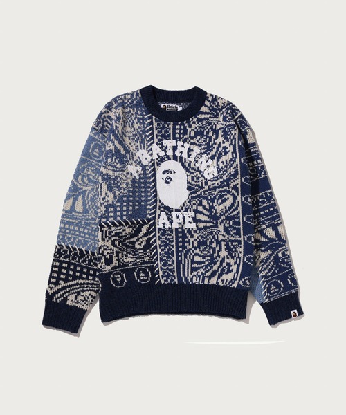 A BATHING APE ニットセーター A BATHING APE（アベイシングエイプ） セーター ニット PAISLEY