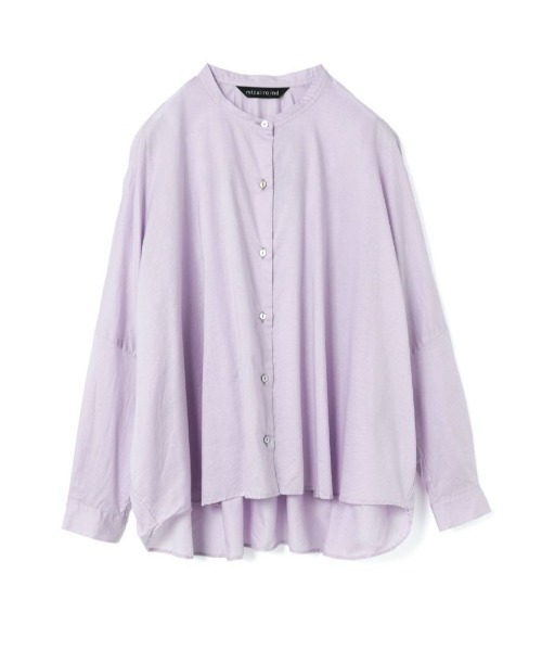 mizuiroind（ミズイロインド） ブラウス シャツ バックギャザーワイド