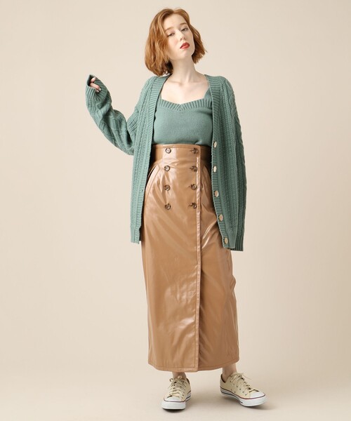 me&me couture スカート エナメルロングスカート : ZOZOTOWN