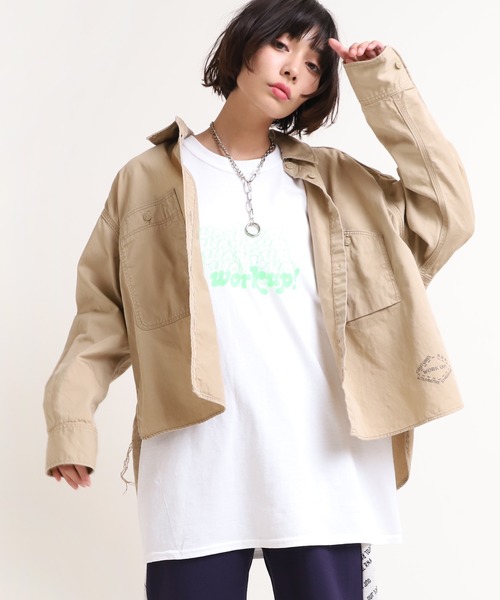 定番人気SALE シャツ PayPayモール店 - 通販 - PayPayモール ブラウス B2606 ルーズBIGワークシャツ ZOZOTOWN 低価お得