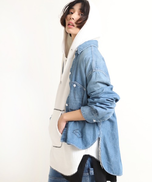 定番人気SALE シャツ PayPayモール店 - 通販 - PayPayモール ブラウス B2606 ルーズBIGワークシャツ ZOZOTOWN 低価お得