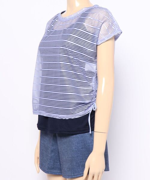 Lace Ladies 水着 「4点セット」 シアー トップス付き タンキニ