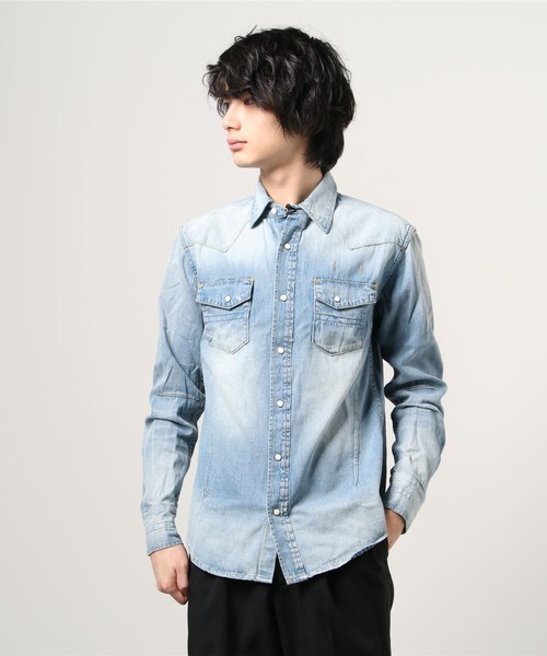 n（n） BY NUMBER （N）INE シャツ ブラウス メンズ WESTERN DENIM 