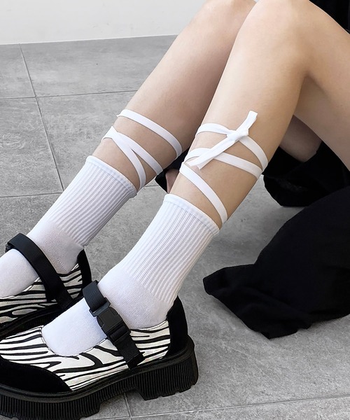 minsobi（ミンソビ） 靴下 マルチストラップファッションソックス