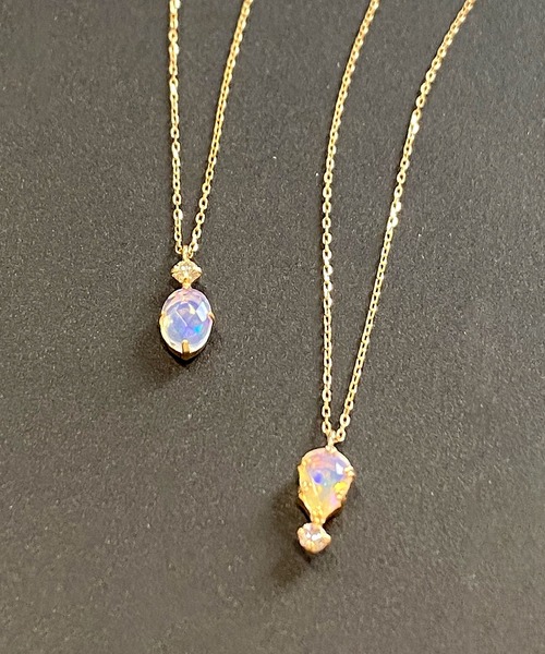 BLOOM 10K オパール 10月誕生石 ネックレス BLOOM（アクセサリー） ネックレス 10月誕生石 K10 イエロー