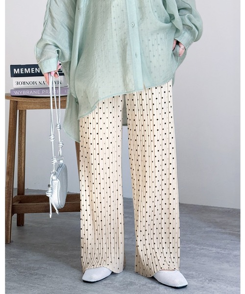 reca（レカ） パンツ 迷わず着れる！大人のセミワイドプリーツパンツ