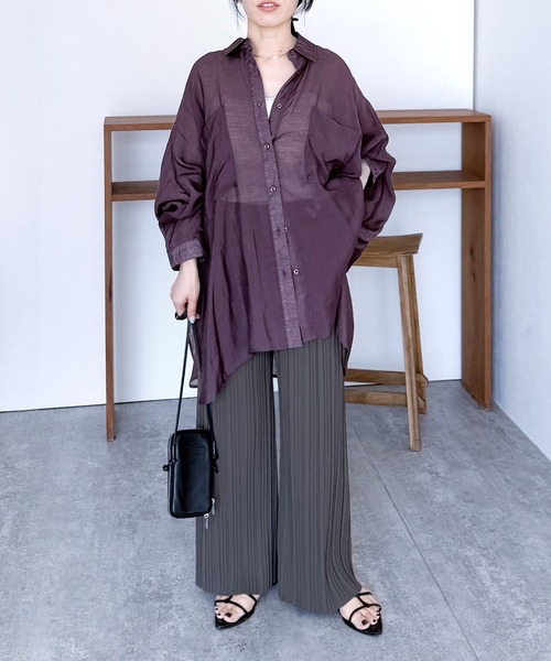 reca パンツ 迷わず着れる！大人のセミワイドプリーツパンツ