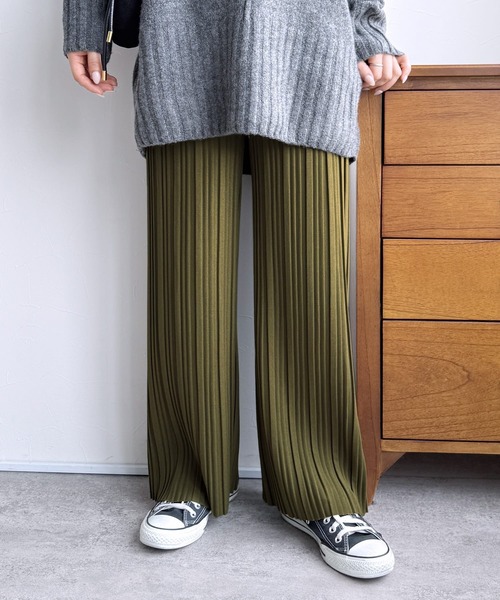 reca（レカ） パンツ 迷わず着れる！大人のセミワイドプリーツパンツ