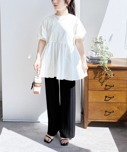 日本初の reca 迷わず着れる！大人のセミワイドプリーツパンツ パンツ パンツ