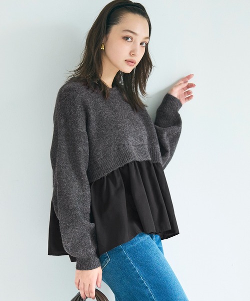 【新品タグ付き】maison de Dolceバルーンギャザードッキングニット ALL ITEMS | maison de Dolce.