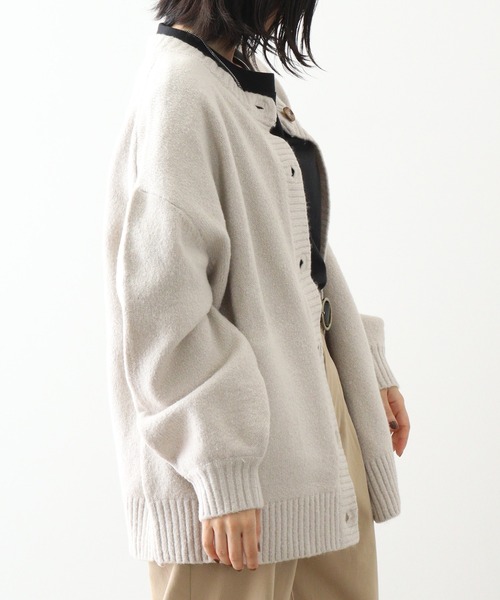 atONE（アットワン） カーディガン クルーネックふわふわニット