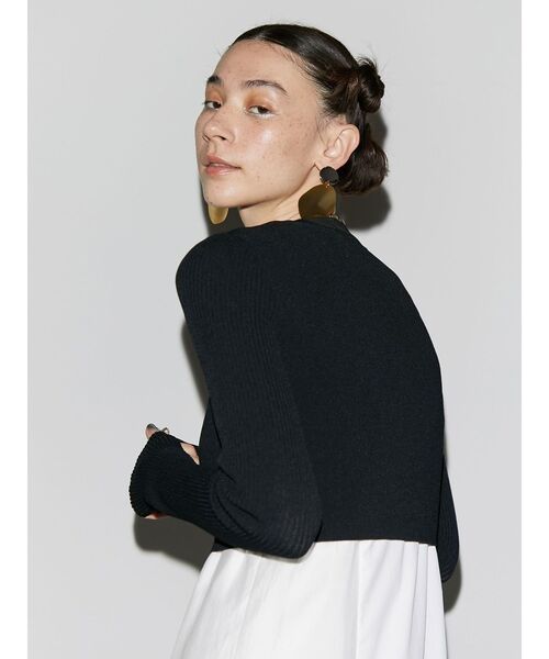 【Tomo】UN3D. ショートニット UN3D. ニット セーター SHORT KT TOP / ショートニットトップ