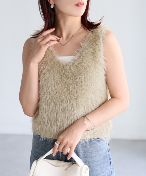 ✨美品✨前後2wayシャギーベスト ドゥドゥ doudou ピンク ✨美品✨前後2wayシャギーベスト ドゥドゥ doudou ピンク - メルカリ
