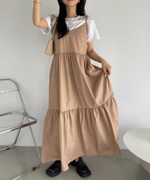 ADEAM / アディアム アッシンメトリー ショルダー リボン ワンピース