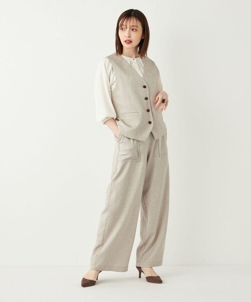 新品未使用 SHIPS シップス ベスト ジレ FREE シルバー 24SS SHIPS Colors ベスト ジレ Colors:「洗濯機可能」ベスト