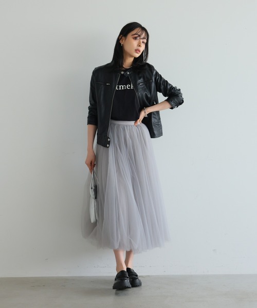 DAY CLOSET スカート ふんわりシフォンのシアーチュールスカート