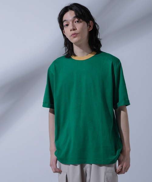 NANO universe tシャツ Anti Soaked 汗染み防止 リンガーネックT