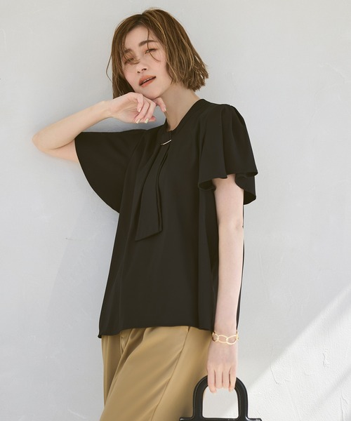 RUIRUE BOUTIQUE（ルイルエブティック） ブラウス シャツ 半袖 洗える
