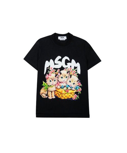 tシャツ MSGM BASKET CATS グラフィックTシャツ レディース MSGM tシャツ BASKET CATS グラフィックTシャツ レディース