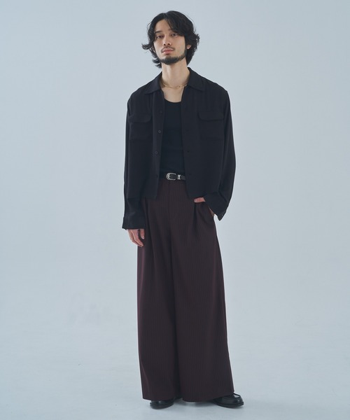 Noen（ノエン） シャツ ショートリブレーヨンシャツ メンズ レディース