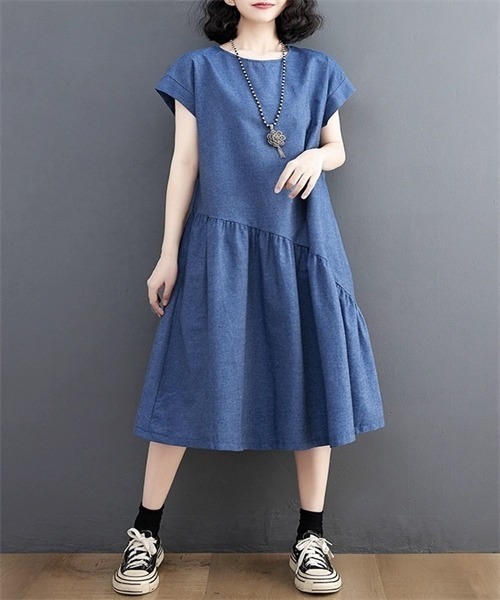 FREE STYLISTS ワンピース テンセルデニムワンピース レディース 