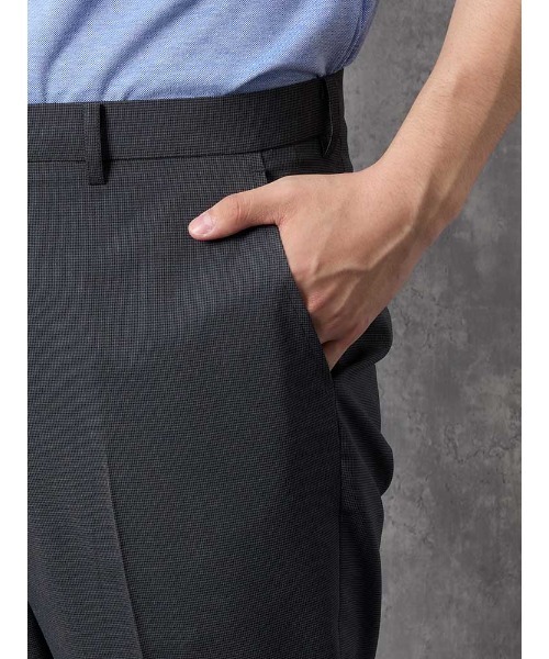 【極美品】SUIT SQUARE 3ピース 通年 無地 ノータック ダークグレー Perfect Suit FActory（パーフェクト スーツ ファクトリー