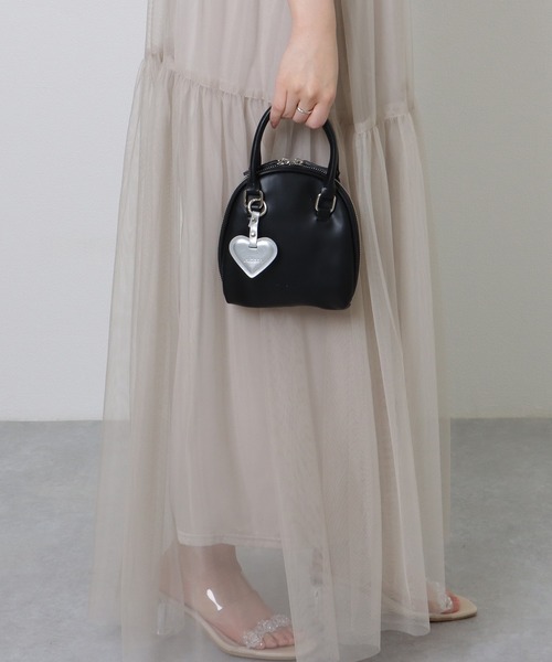Lace Ladies ショルダーバッグ バッグ ハートチャーム付き 2WAY