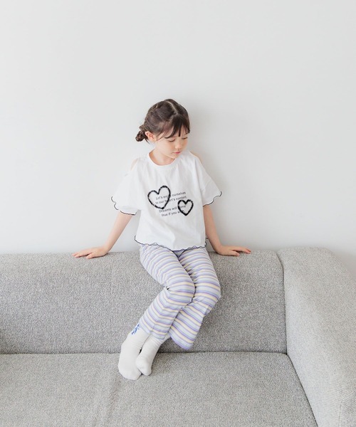 BAYFLOW（ベイフロー） パンツ 「ストレッチ素材」 ボーダーフレア