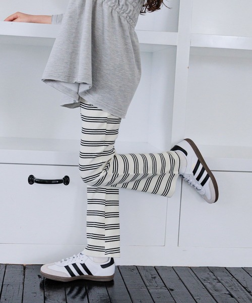 BAYFLOW（ベイフロー） パンツ 「ストレッチ素材」 ボーダーフレア