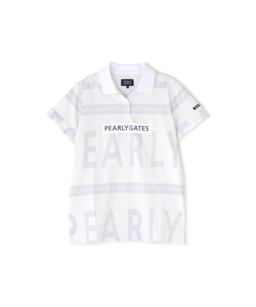 PEARLY GATES - パーリーゲイツ レディース 半袖 ポロシャツPGボーダーロゴジャガード 新品 PEARLY GATES ポロシャツ ポロ 「PEARLY GATES」PGボーダーロゴ